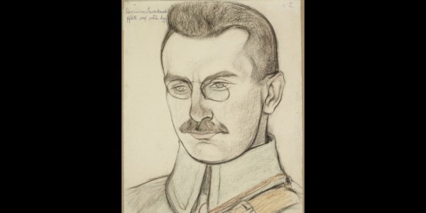 Kazimierz Sosnkowski, rysunek Leopolda Gottlieba z czasów wspólnej służby w Legionach Polskich, 1915 r. (fragment)  /  Muzuem Narodowe w Krakowie