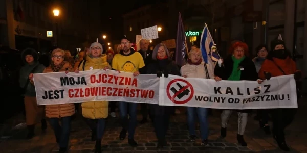 Kalisz. Manifestacja pod hasłem "Kalisz wolny od faszyzmu"